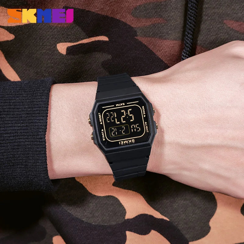 1683 Waterproof Mens Digital Watches Sports LED Display Stopwatch Electronic Wristwatches for Men Women Relogio Masculino