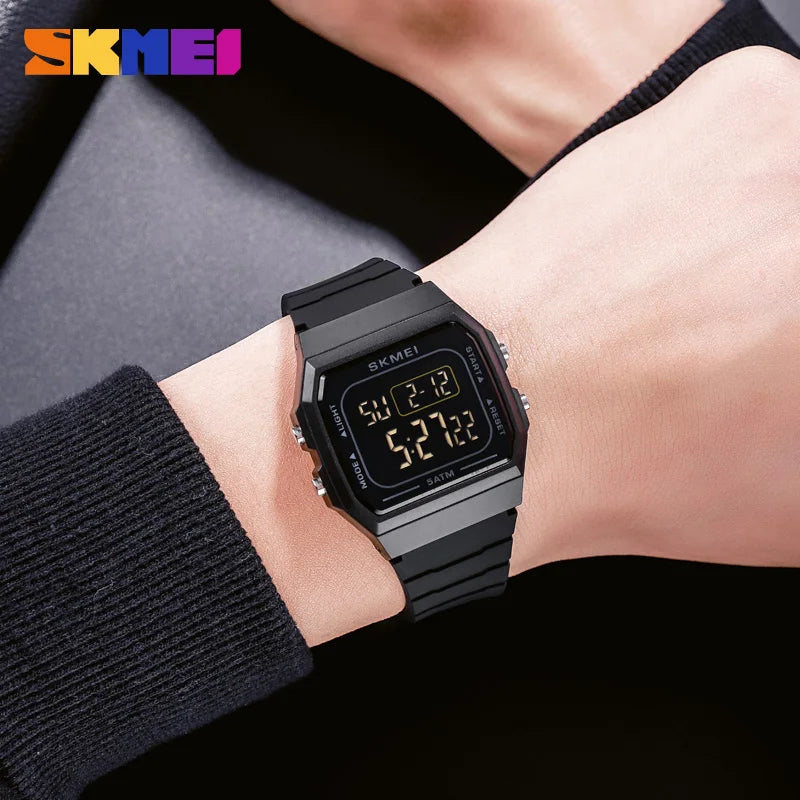 1683 Waterproof Mens Digital Watches Sports LED Display Stopwatch Electronic Wristwatches for Men Women Relogio Masculino
